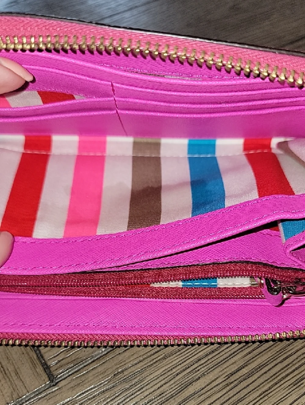 kate spade Fuchsia Zip-Around Wristlet Wallet